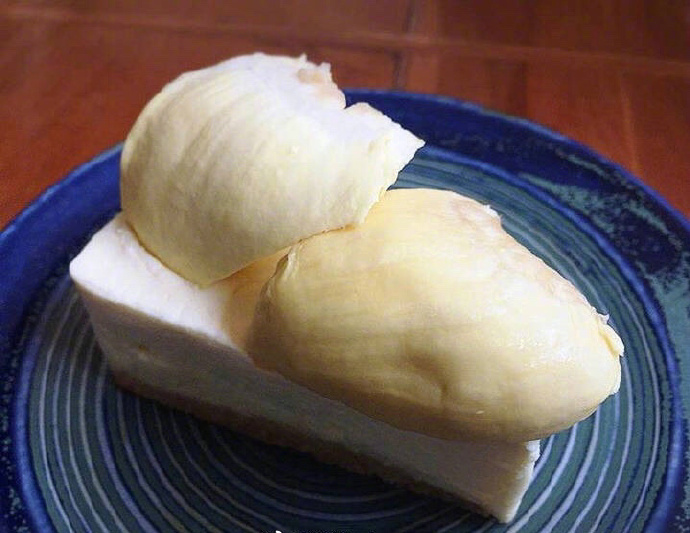 美食图片:Durian cake榴莲芝士蛋糕图片