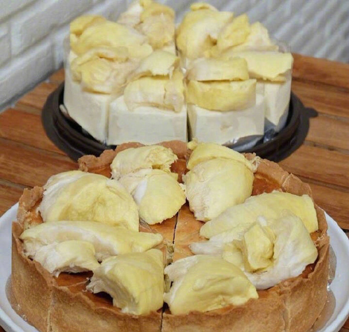 美食图片:Durian cake榴莲芝士蛋糕图片