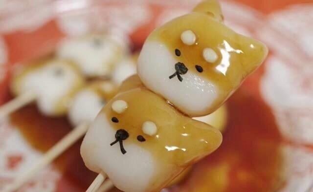 小吃图片_超Q的柴犬丸子图片