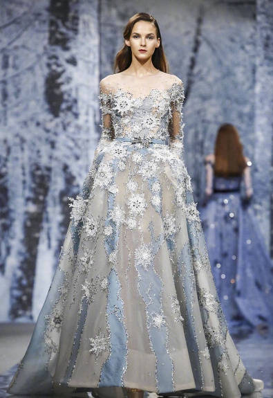 欧美图片Ziad Nakad Couture FW 2017美到开挂的冰雪女王