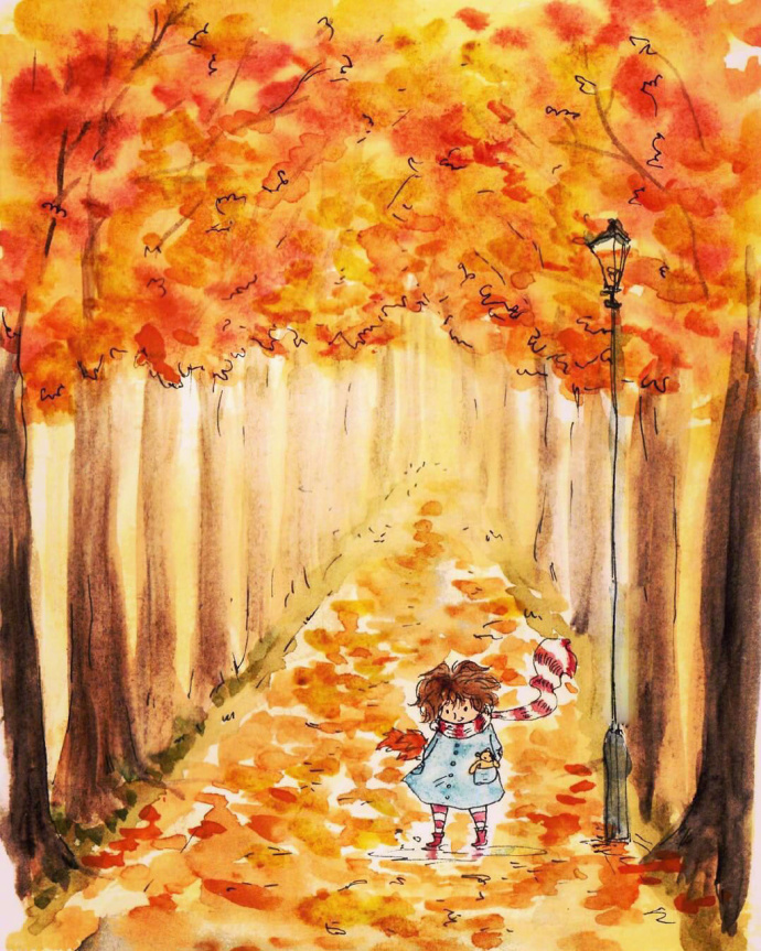 唯美漫画图片:我每天在笑可是过的好不好我自己