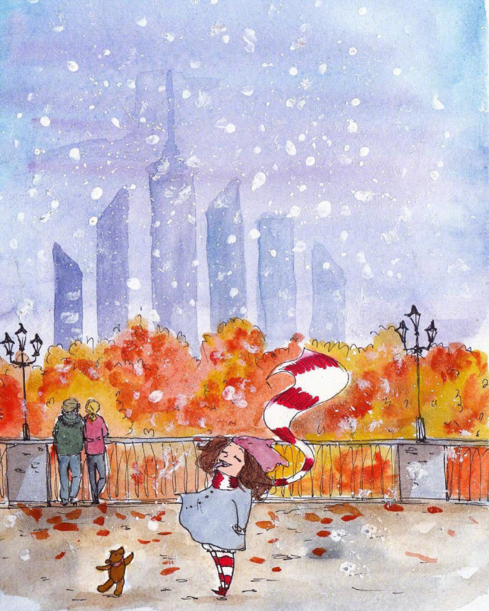 唯美漫画图片:我每天在笑可是过的好不好我自己