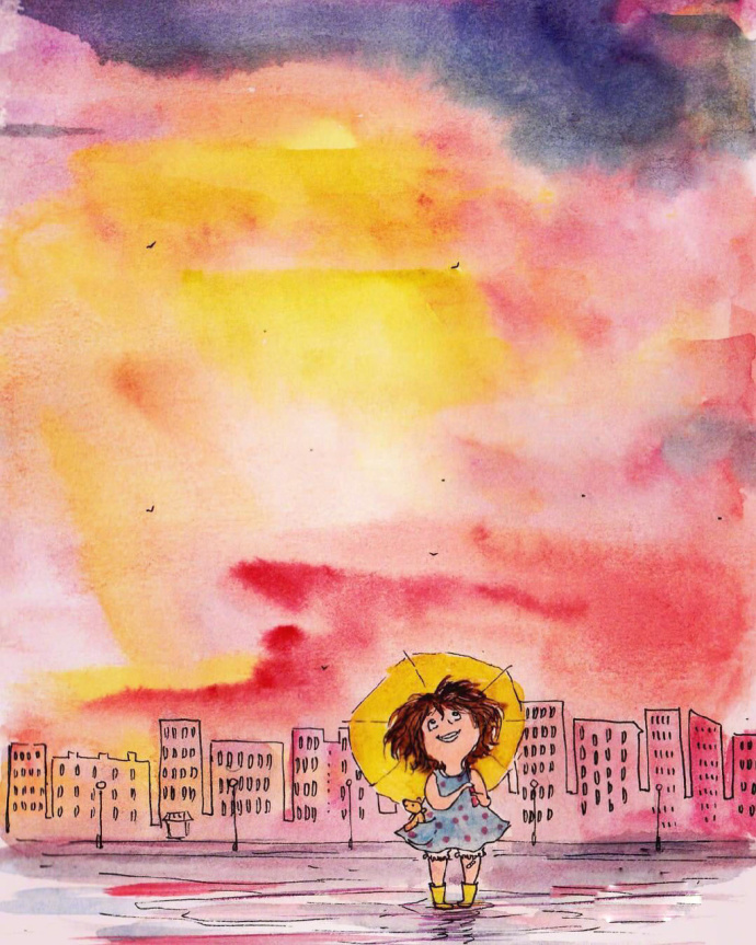 唯美漫画图片:我每天在笑可是过的好不好我自己