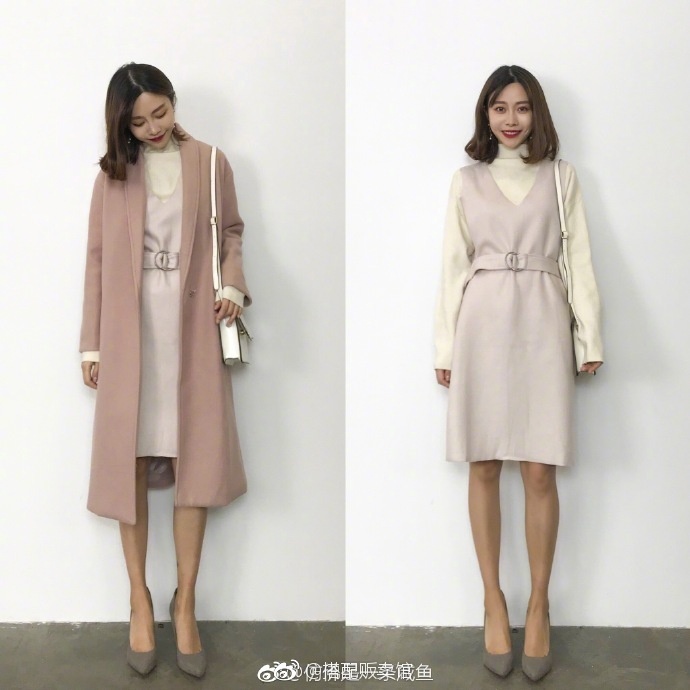 网络美女秋冬穿搭：一件单品多种穿衣搭配图片