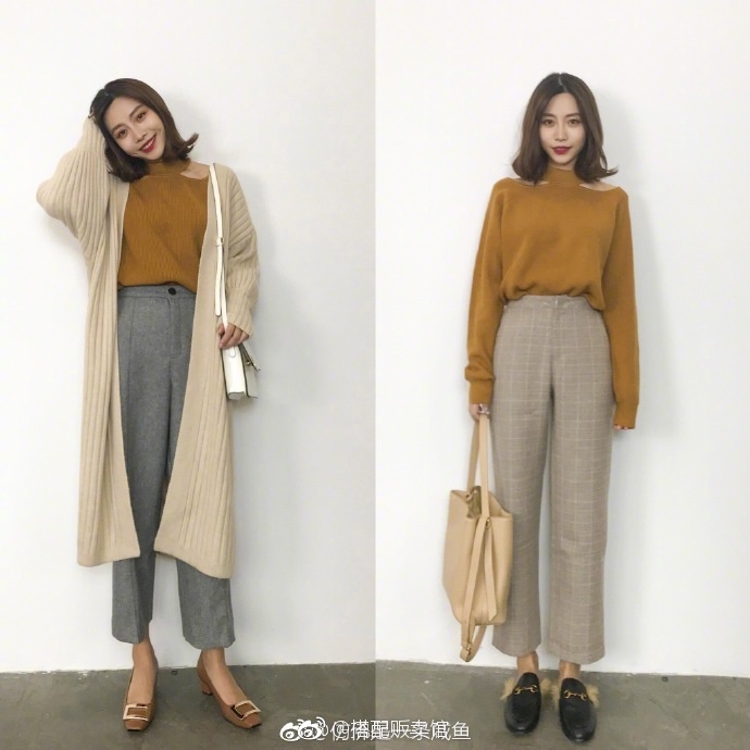 网络美女秋冬穿搭：一件单品多种穿衣搭配图片