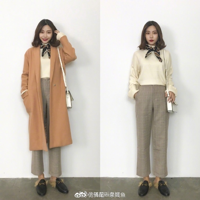 网络美女秋冬穿搭：一件单品多种穿衣搭配图片