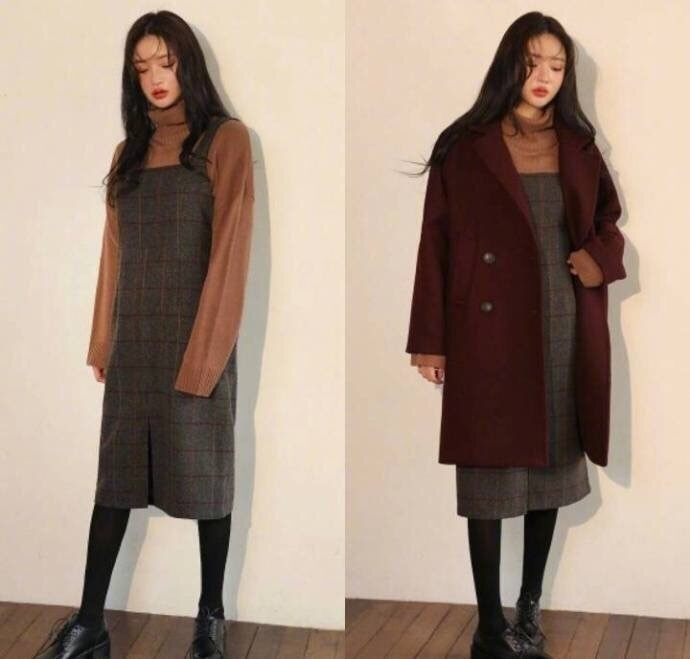 网络美女照片_长发女生的实用日常搭配参考