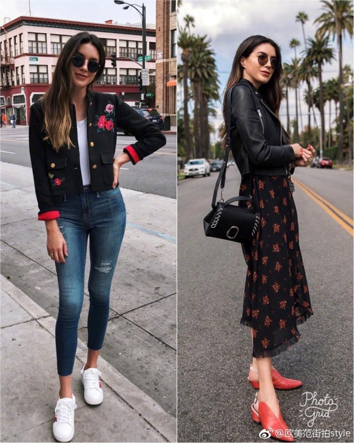 欧美美女洛杉矶时尚博主Brittany Xavier穿衣搭配的