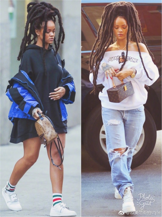 欧美美女明星蕾哈娜Rihanna山东天后的日常Style