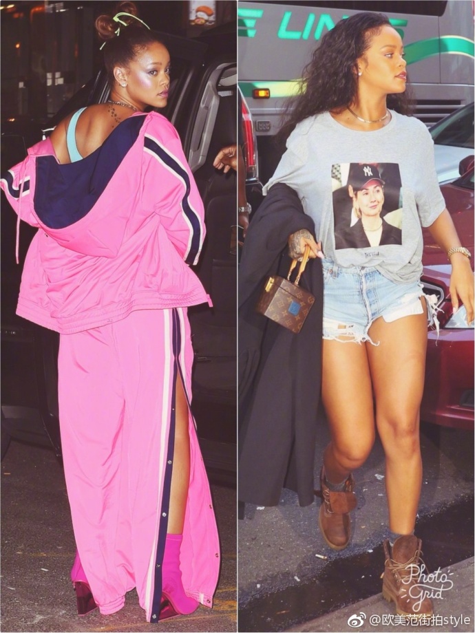 欧美美女明星蕾哈娜Rihanna山东天后的日常Style