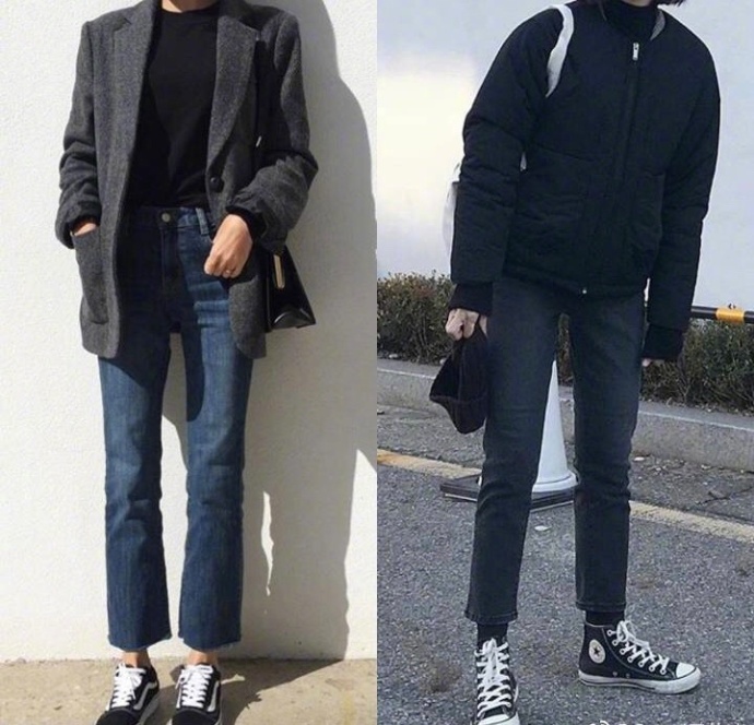 冬天穿深色系最显瘦穿衣搭配图片