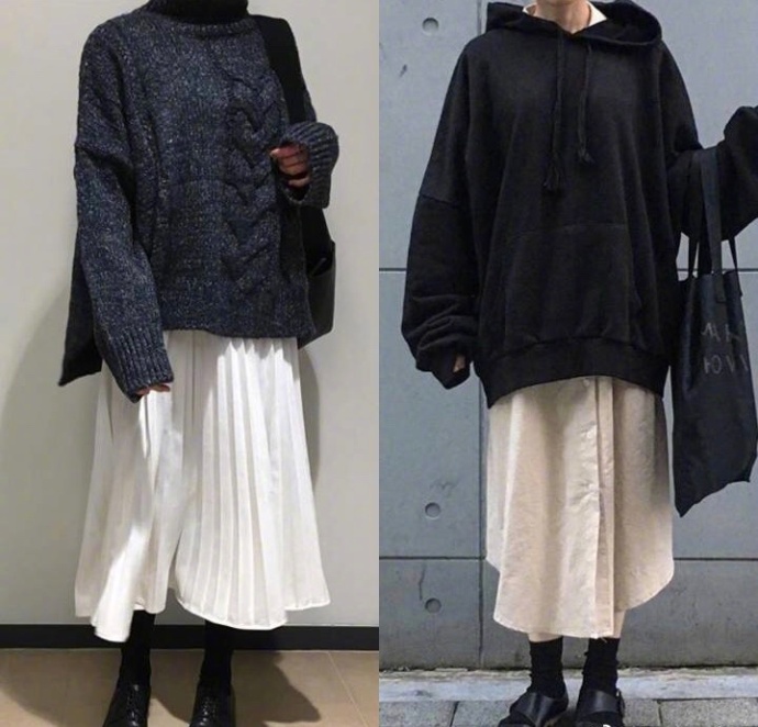 冬天穿深色系最显瘦穿衣搭配图片