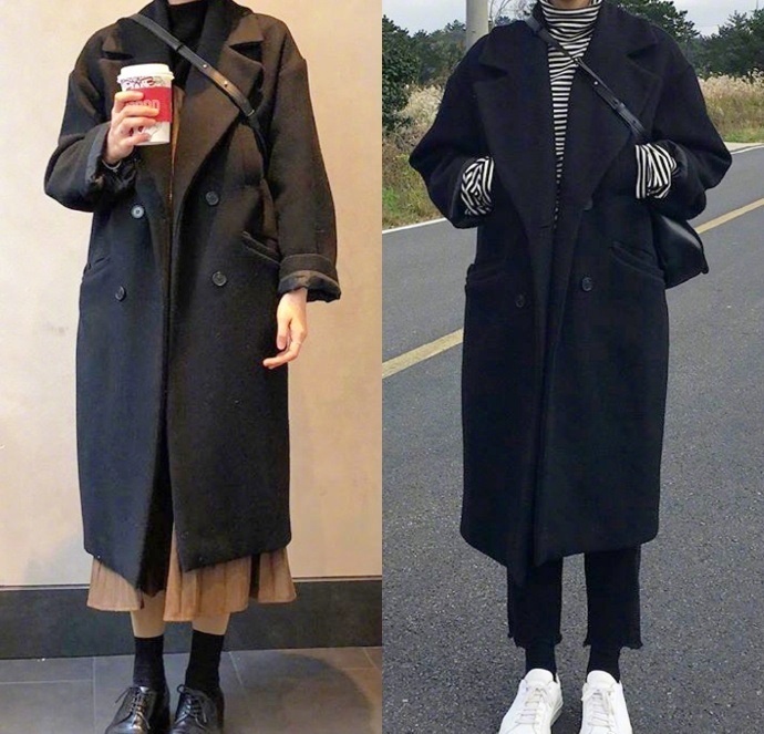 简练黑灰棕时髦过秋冬穿衣搭配
