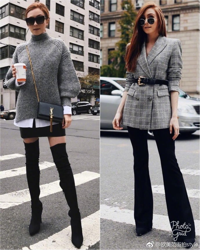 时髦有型的纽约博主retroflame秋冬私服穿衣搭配借