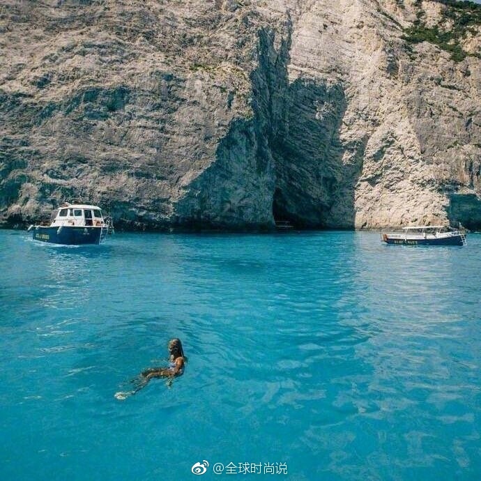 希腊扎金索斯风景图片有着地球上最纯净的蓝色