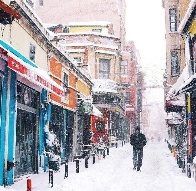 雪中土耳其风景图片99分的浪漫还差的一分只缺我