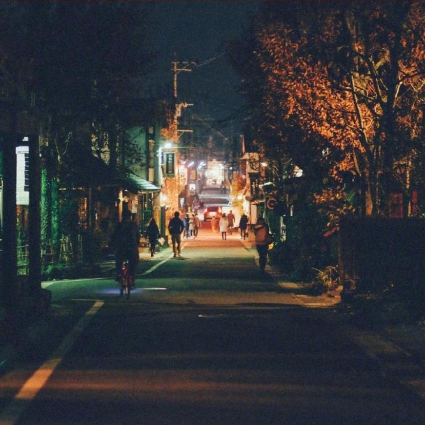 日本街头夜景风景图片