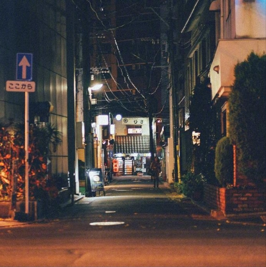 日本街头夜景风景图片