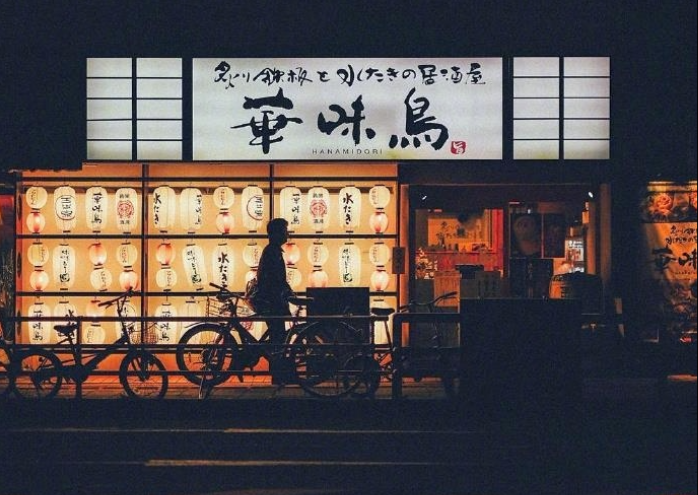 日本街头夜景风景图片