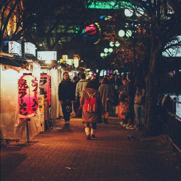 日本街头夜景风景图片