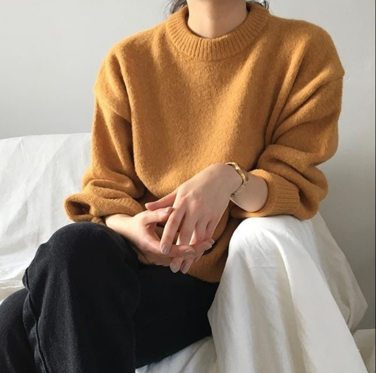 简单舒适的毛衣搭配LOOK内搭外穿都可以穿衣搭配