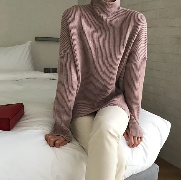简单舒适的毛衣搭配LOOK内搭外穿都可以穿衣搭配