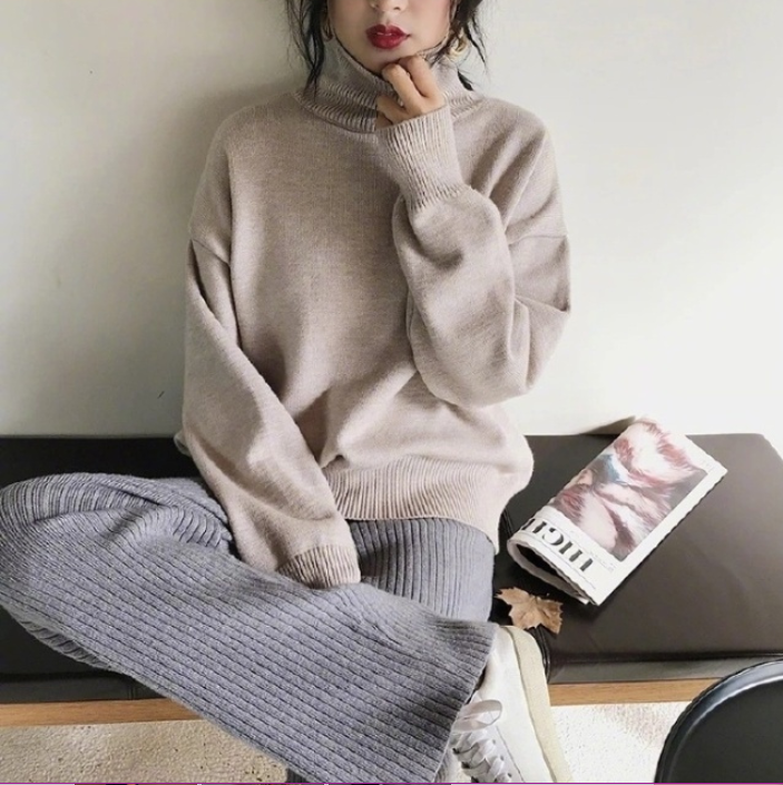 简单舒适的毛衣搭配LOOK内搭外穿都可以穿衣搭配