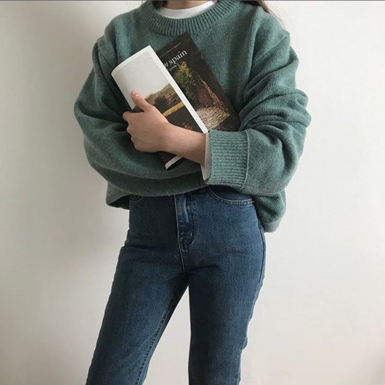 简单舒适的毛衣搭配LOOK内搭外穿都可以穿衣搭配