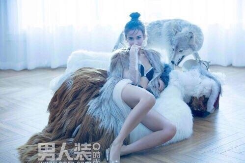 香港美女明星卢靖姗登上《男人装》性感图片