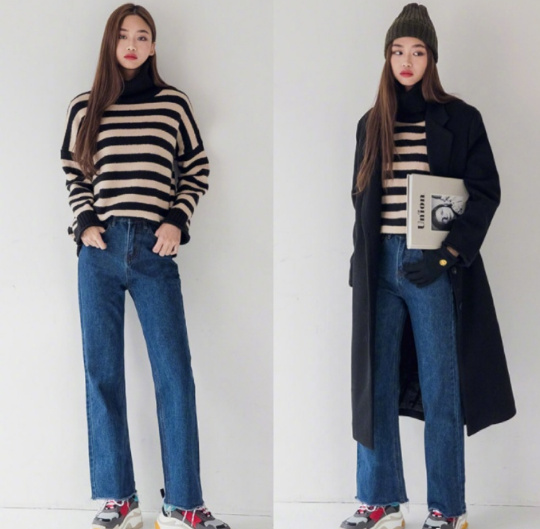 170cm高个子美女有点酷的气场穿搭Look