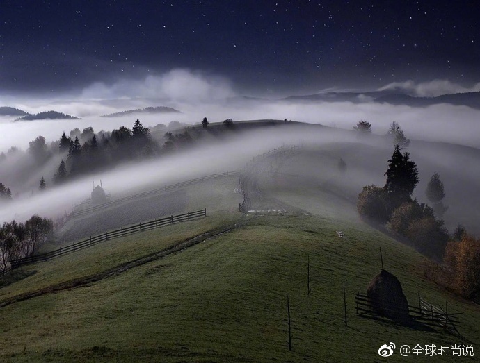 雾气弥漫的乌克兰风景图片仿佛走入了仙境