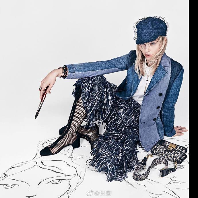 欧美美女超模兔妈Sasha Pivovarova Dior 2018春夏的广告