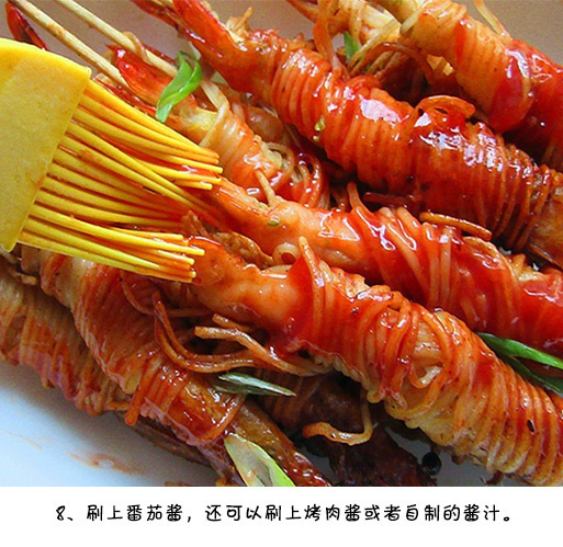 【金丝虾串】虾仁卷面条的做法