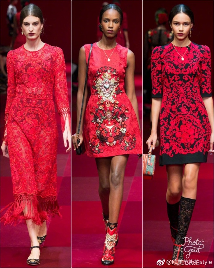 欧美美女模特演绎Dolce & Gabbana热情奔放的西班牙