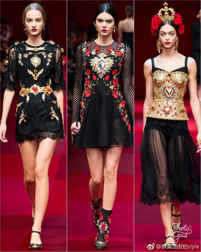 欧美美女模特演绎Dolce & Gabbana热情奔放的西班牙
