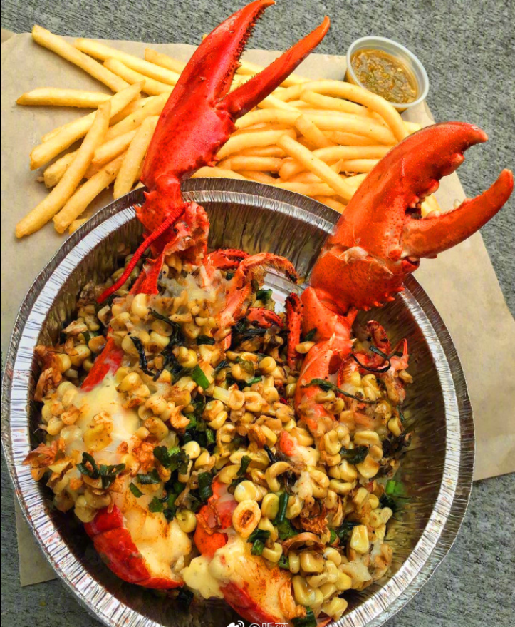 龙虾芝士薯条美食图片