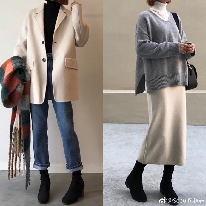 上班族ol时尚又不夸张的休闲穿衣搭配look ​​​