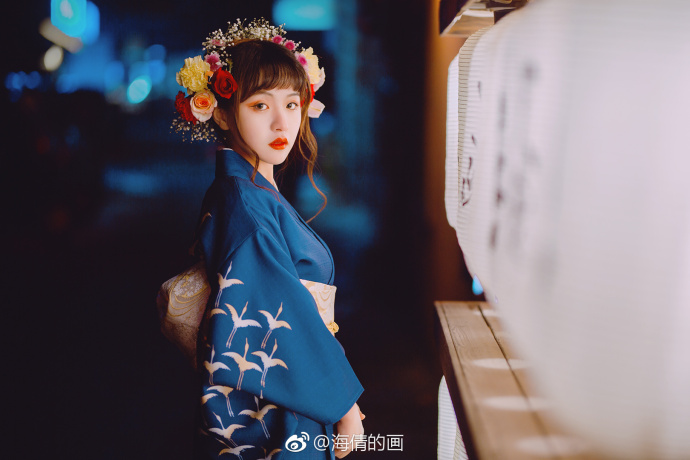 微博清纯美女许白桥日本和服唯美写真
