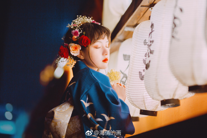 微博清纯美女许白桥日本和服唯美写真