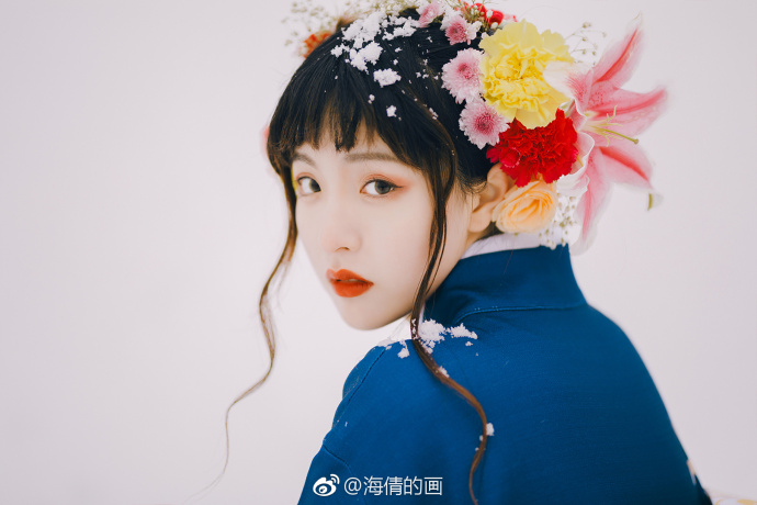 微博清纯美女许白桥日本和服唯美写真