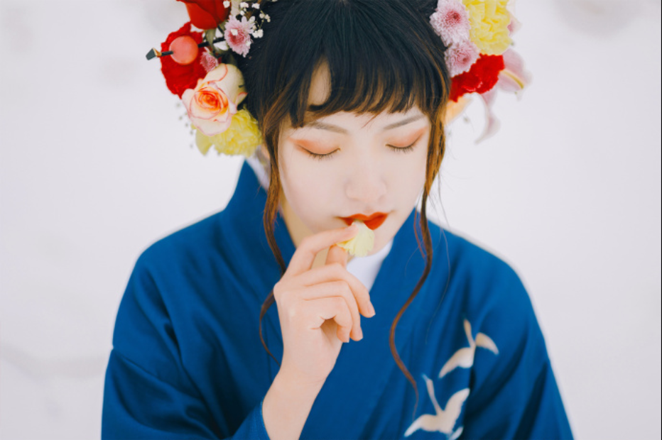 微博清纯美女许白桥日本和服唯美写真