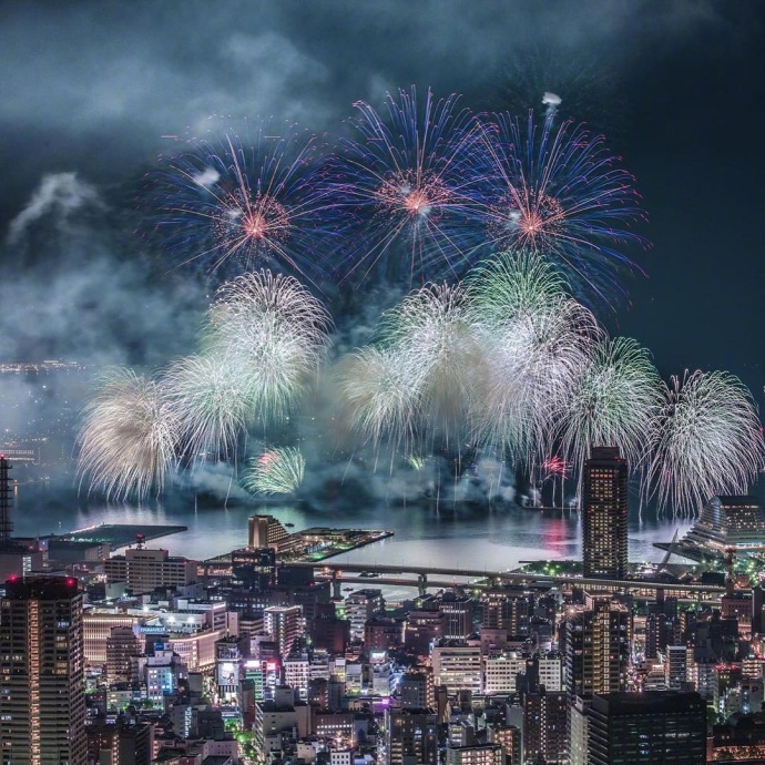 日本花火大会_唯美烟花图片