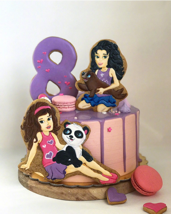 迪士尼动画卡通风生日蛋糕图片