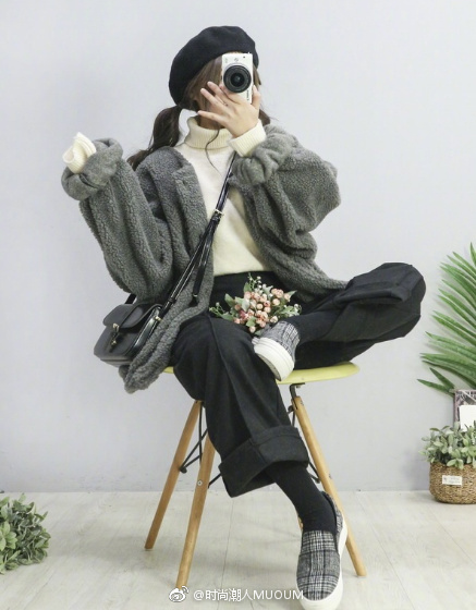 韩式冬日萌萌哒的穿衣搭配秒变少女图片