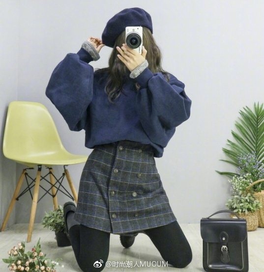 韩式冬日萌萌哒的穿衣搭配秒变少女图片