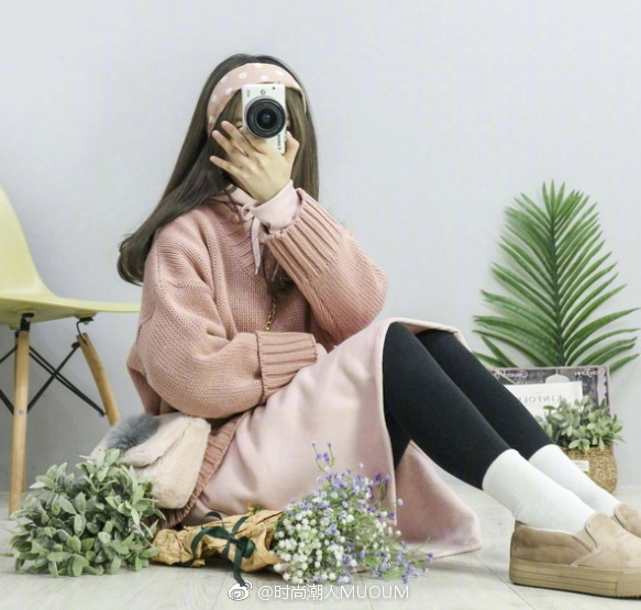 韩式冬日萌萌哒的穿衣搭配秒变少女图片