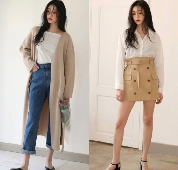 韩系甜美通勤风​​​​穿衣搭配LOOK