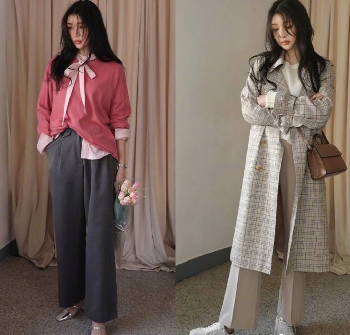 韩系甜美通勤风​​​​穿衣搭配LOOK