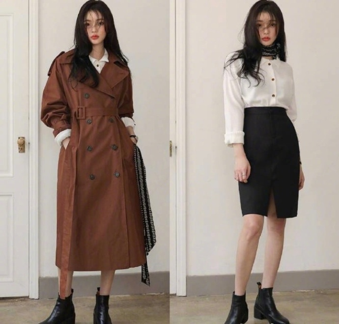 韩系甜美通勤风​​​​穿衣搭配LOOK