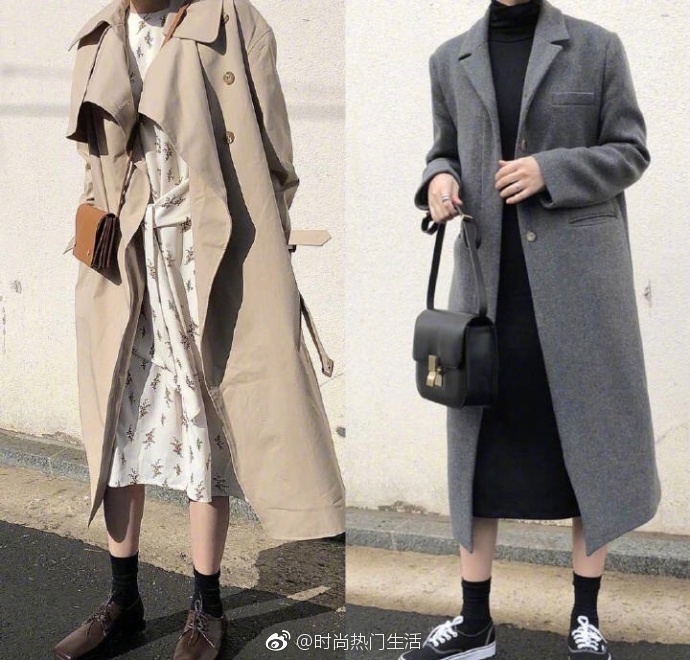 保暖与休闲感兼备的大衣风衣搭配look